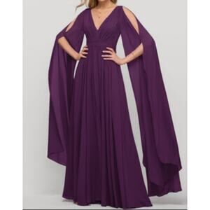 JJ's House Naoma Grape Long Sleeve Gown Custom Fairy Dress Fantasy Purple